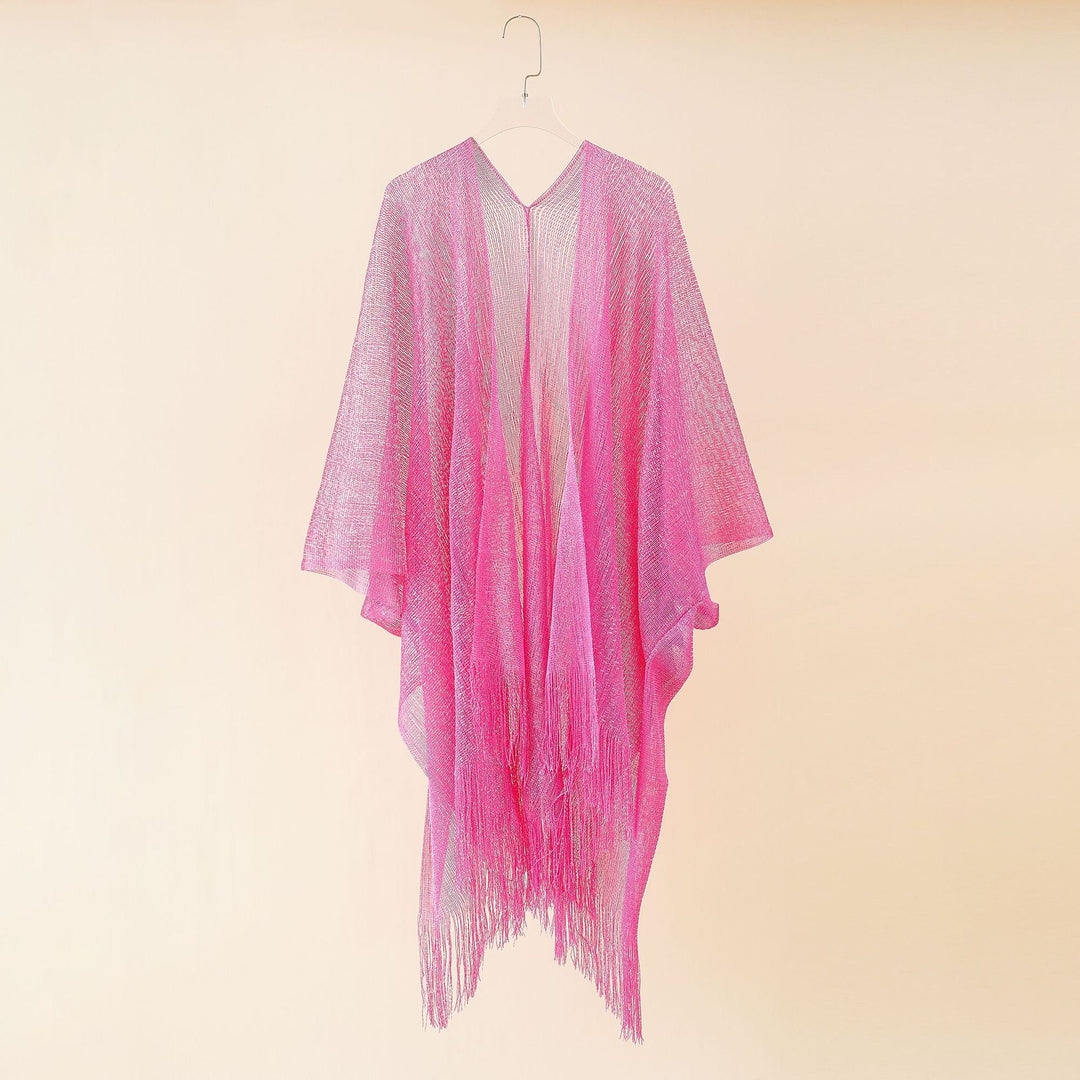 Damernas Fransen-Kimono i Transparent, Luftig Struktur Mirla-Eva Jonsson