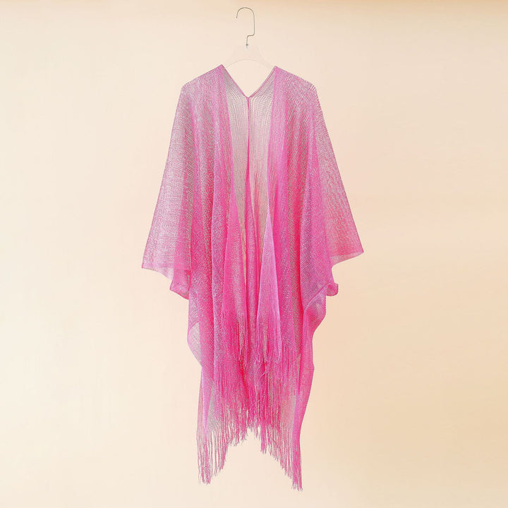 Damernas Fransen-Kimono i Transparent, Luftig Struktur Mirla-Eva Jonsson