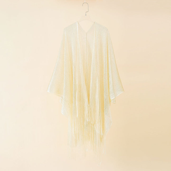 Damernas Fransen-Kimono i Transparent, Luftig Struktur Mirla-Eva Jonsson