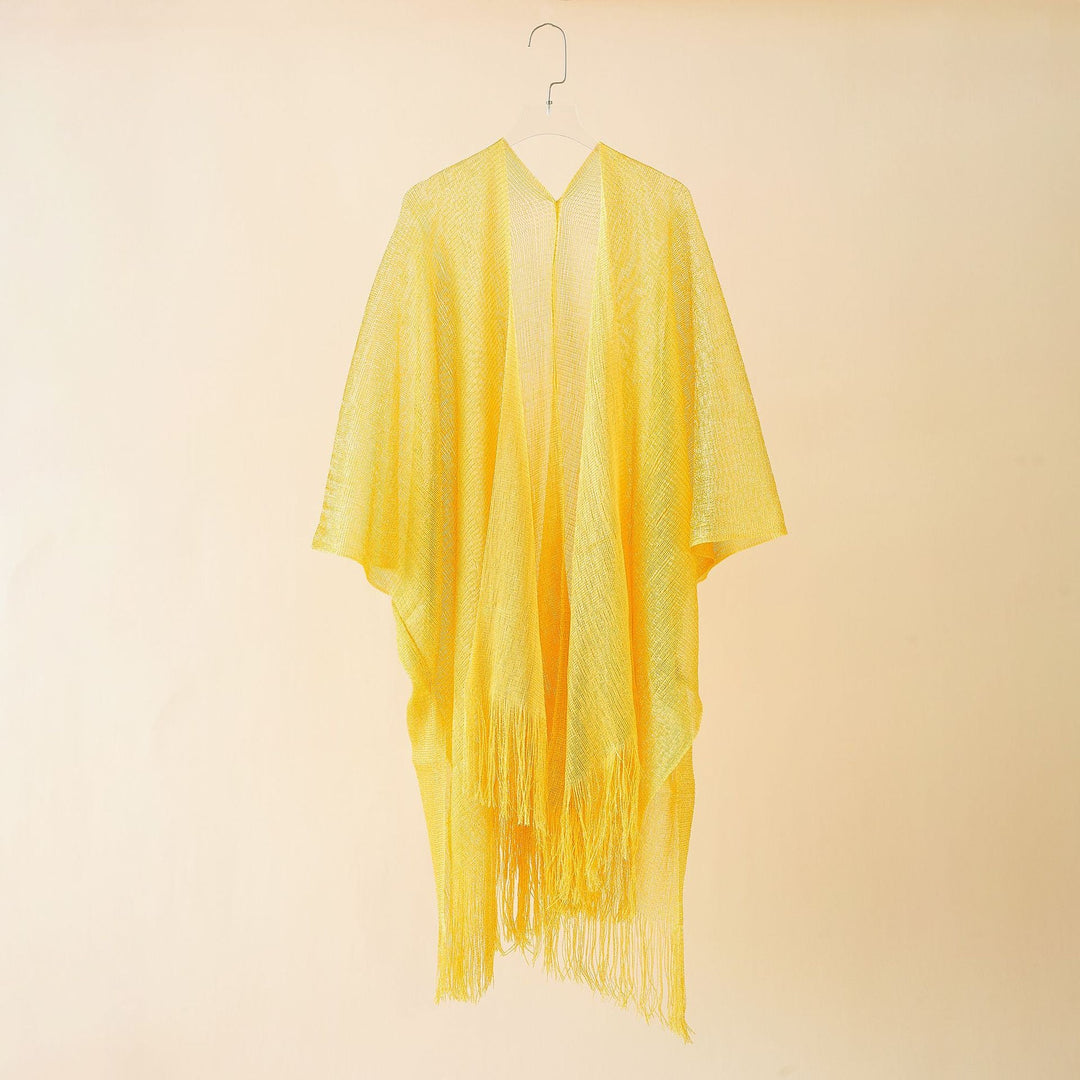 Damernas Fransen-Kimono i Transparent, Luftig Struktur Mirla-Eva Jonsson
