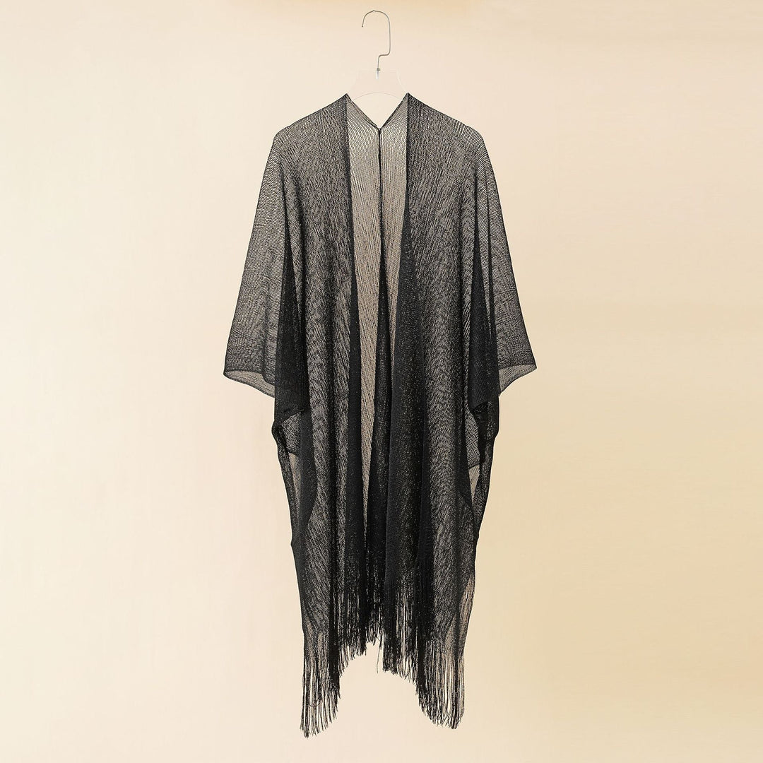 Damernas Fransen-Kimono i Transparent, Luftig Struktur Mirla-Eva Jonsson