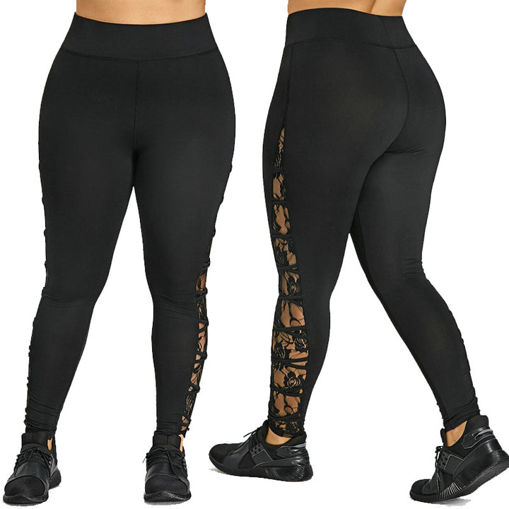 Damernas Funktionella Sportleggings med Spetselement Mirla-Eva Jonsson