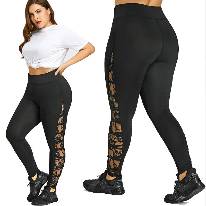 Damernas Funktionella Sportleggings med Spetselement Mirla-Eva Jonsson