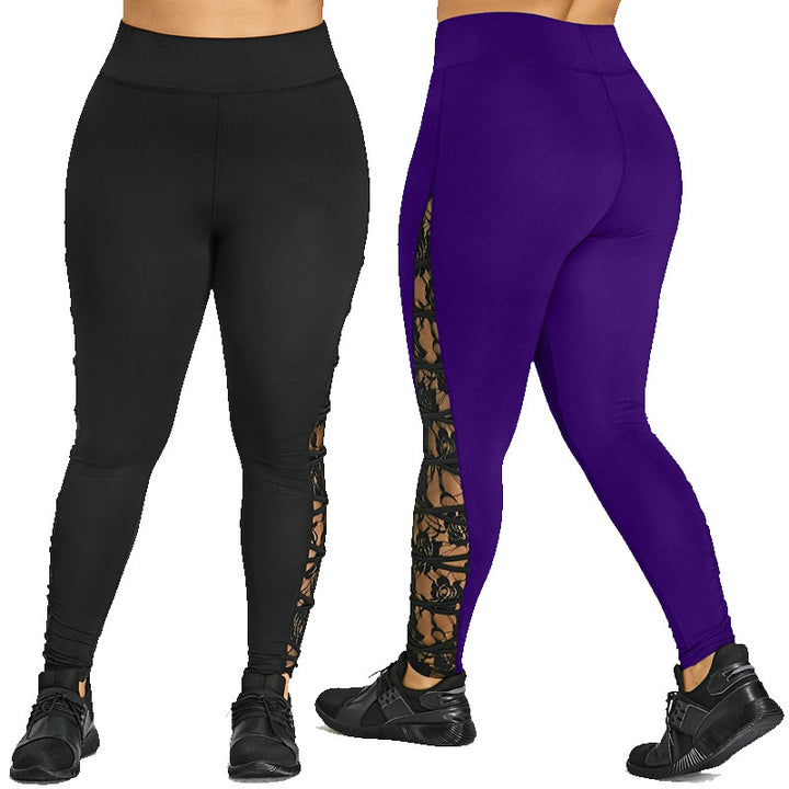 Damernas Funktionella Sportleggings med Spetselement Mirla-Eva Jonsson