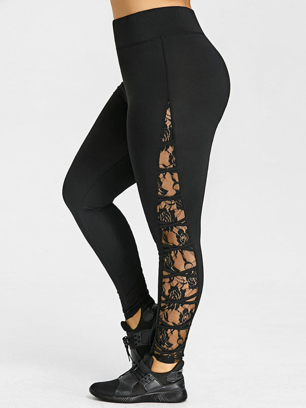 Damernas Funktionella Sportleggings med Spetselement Mirla-Eva Jonsson