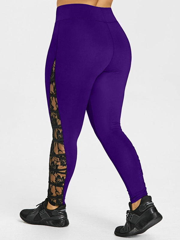 Damernas Funktionella Sportleggings med Spetselement Mirla-Eva Jonsson