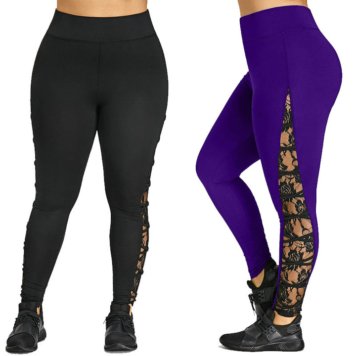 Damernas Funktionella Sportleggings med Spetselement Mirla-Eva Jonsson