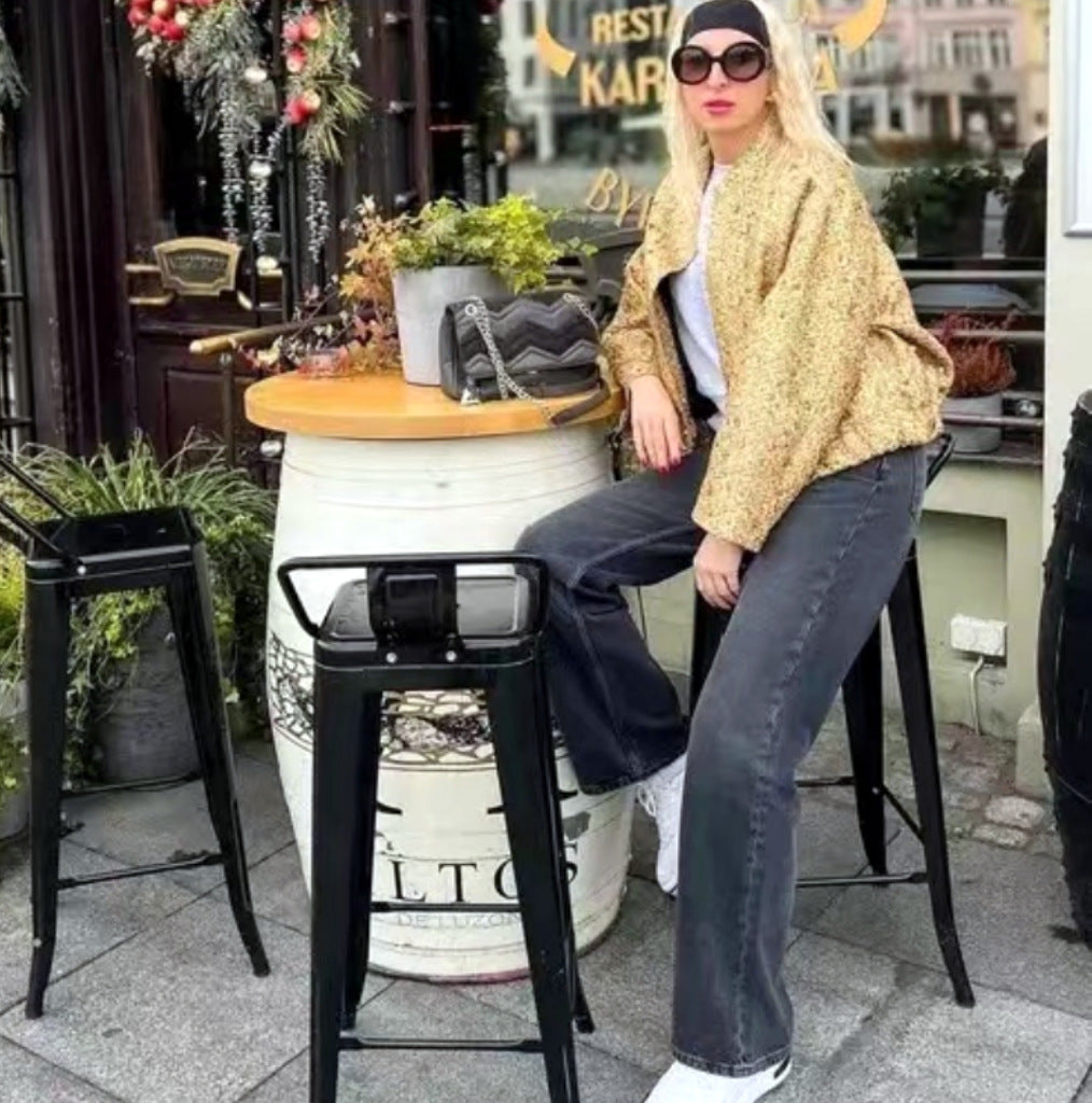 Damernas Glamourösa Paljettjacka med kort skärning och eleganta detaljer Eva Jonsson-Eva Jonsson