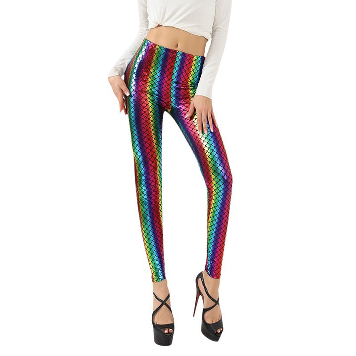 Damernas Glänsande Leggings med Stjärnmönster Eva Jonsson-Eva Jonsson
