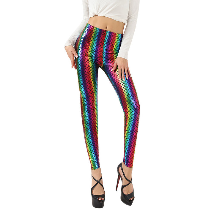 Damernas Glänsande Leggings med Stjärnmönster Eva Jonsson-Eva Jonsson