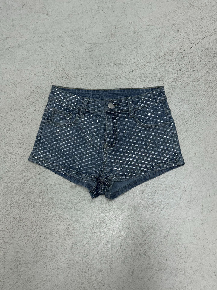Damernas Glittrande Denim-short med gnistrande accenter Mirla-Eva Jonsson