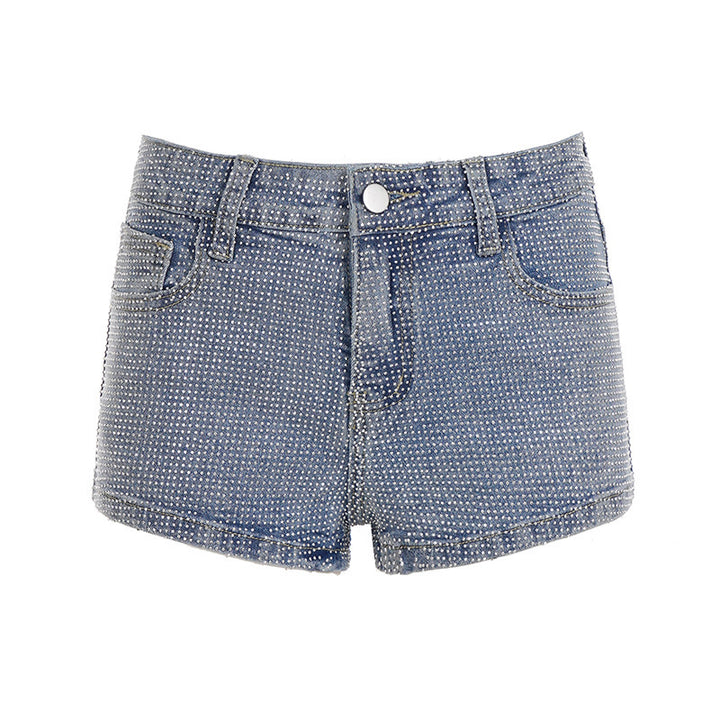 Damernas Glittrande Denim-short med gnistrande accenter Mirla-Eva Jonsson