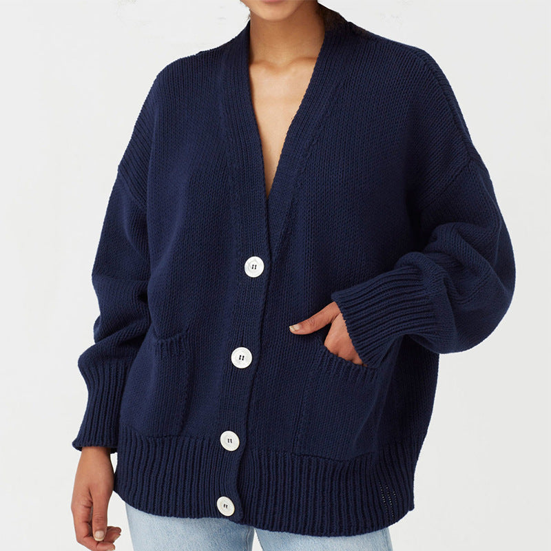 Damernas Grovstickad cardigan Mirla-Eva Jonsson