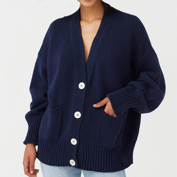 Damernas Grovstickad cardigan Mirla-Eva Jonsson