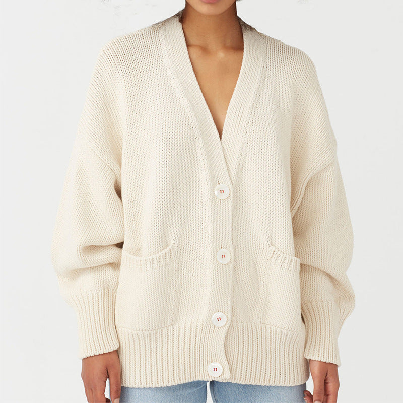 Damernas Grovstickad cardigan Mirla-Eva Jonsson