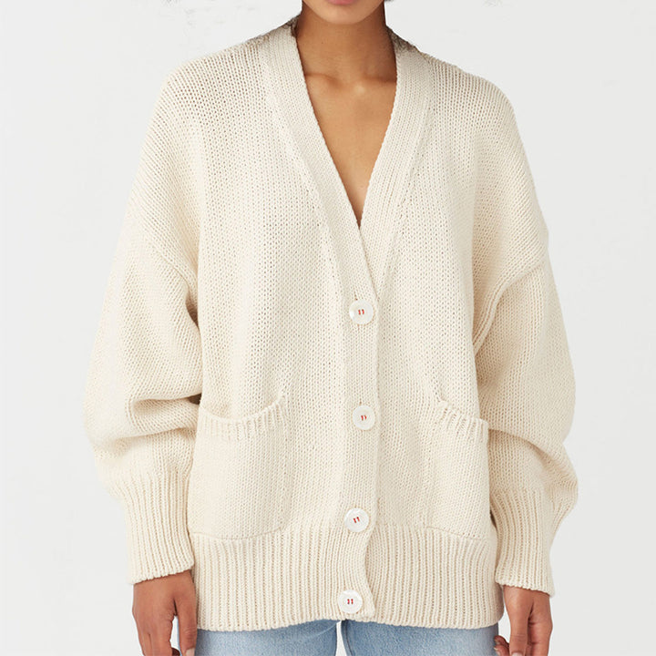 Damernas Grovstickad cardigan Mirla-Eva Jonsson
