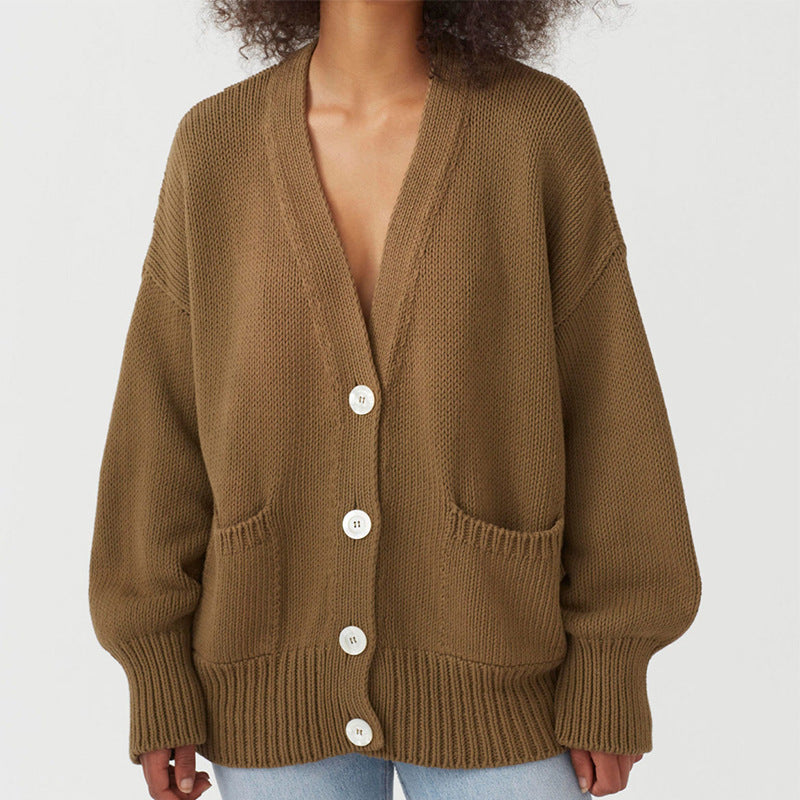 Damernas Grovstickad cardigan Mirla-Eva Jonsson