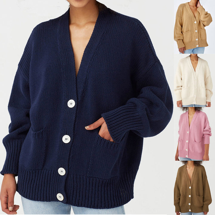 Damernas Grovstickad cardigan Mirla-Eva Jonsson