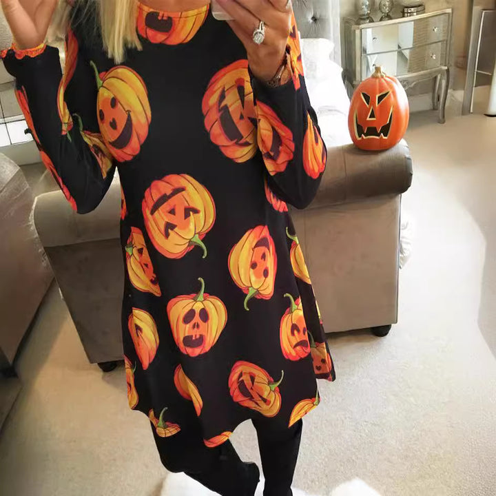 Damernas Halloween-tunika med grafiskt tryck Mirla-Eva Jonsson