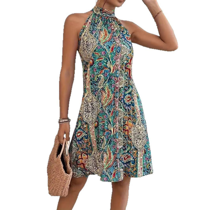 Damernas Halterneck Klänning med förtrollande Paisley-design Eva Jonsson-Eva Jonsson