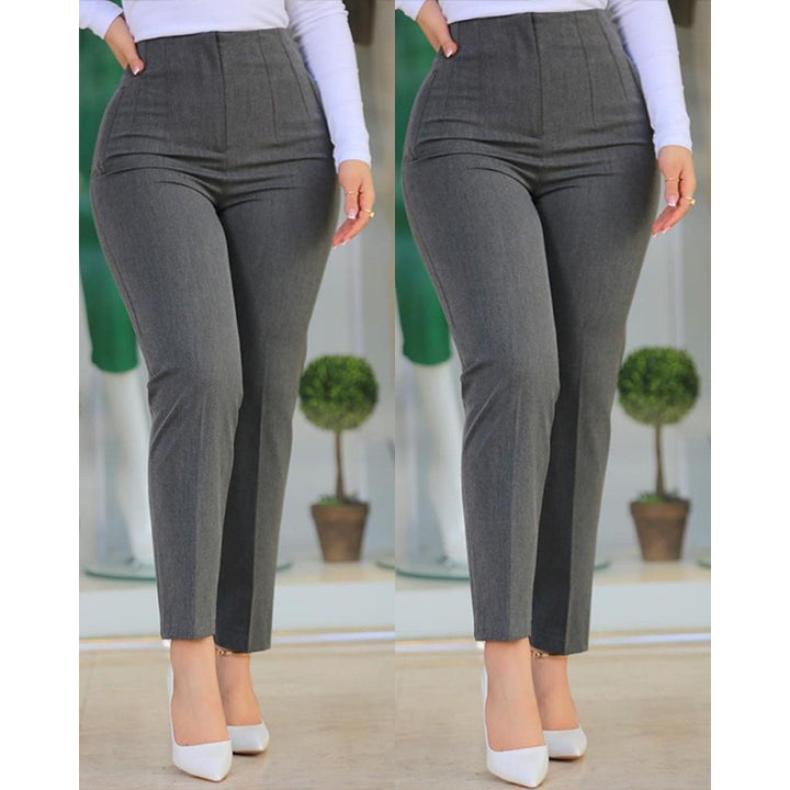 Damernas Höga Slim Pants med dekorativa sömdetaljer Mirla-Eva Jonsson