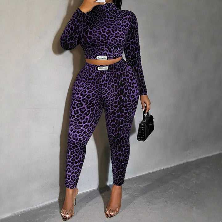 Damernas Högsliten Jumpsuit med Leopardsmönster Eva Jonsson-Eva Jonsson