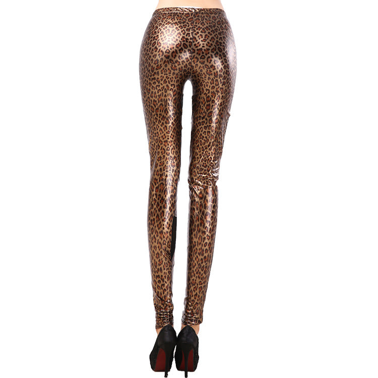 Damernas Högt utvecklade leggings med djurmönster och transparenta insatser Mirla-Eva Jonsson