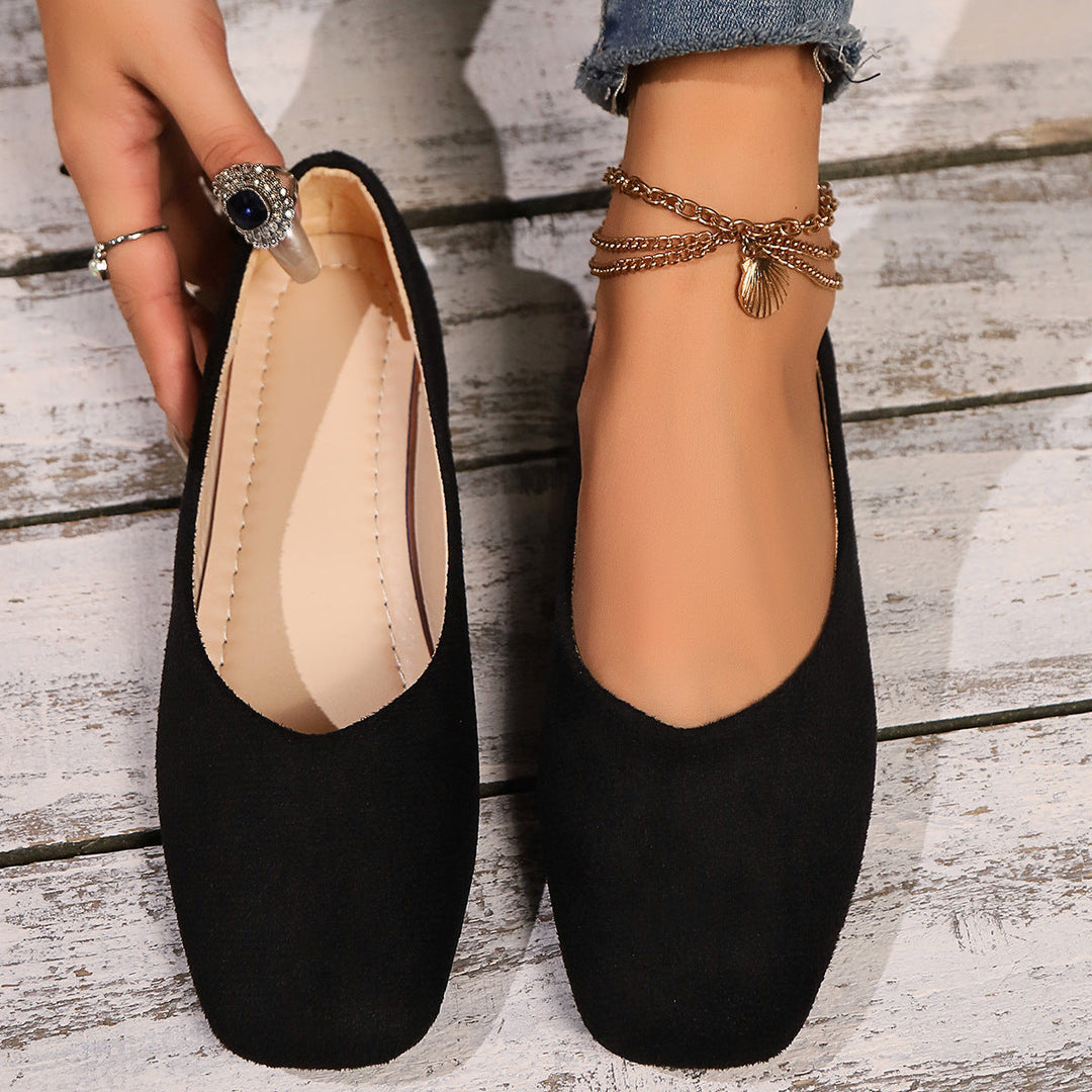 Damernas Klassiska Ballerinor med Elegant Slöja-Design och Halkfri Sula Mirlall-Eva Jonsson