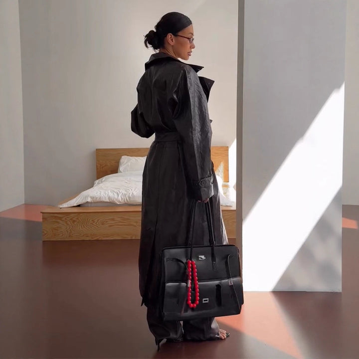 Damernas Konstläder Trenchcoat Mirla-Eva Jonsson