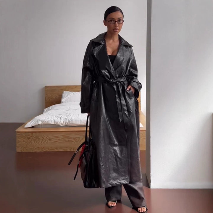 Damernas Konstläder Trenchcoat Mirla-Eva Jonsson