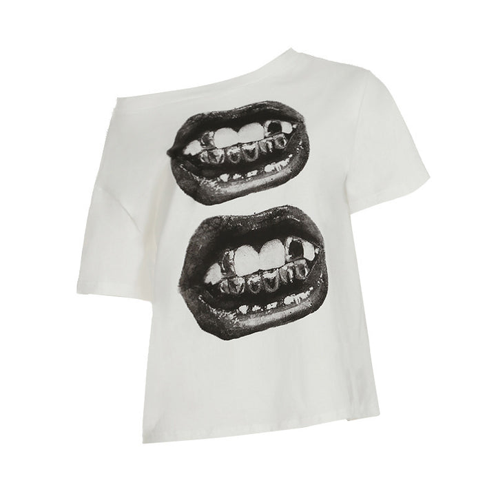 Damernas Kreativa Oversized T-Shirt med grafiskt tryck Mirla-Eva Jonsson