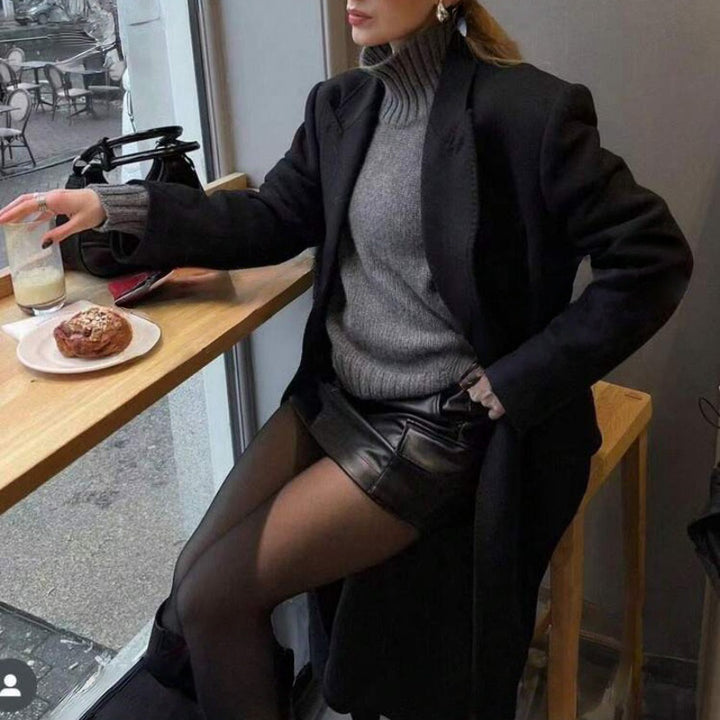 Damernas Kvalitets Rullkrage Tröja med Avslappnad Oversized Passform Eva Jonsson-Eva Jonsson