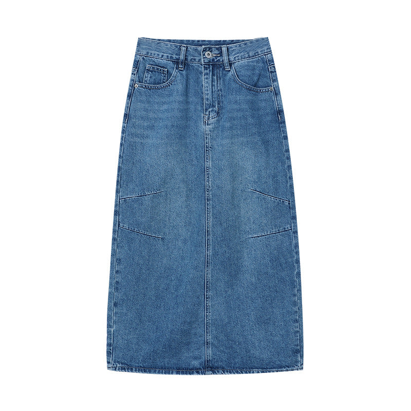 Damernas Lång Denimkjol med Modiska Fickor Mirla-Eva Jonsson