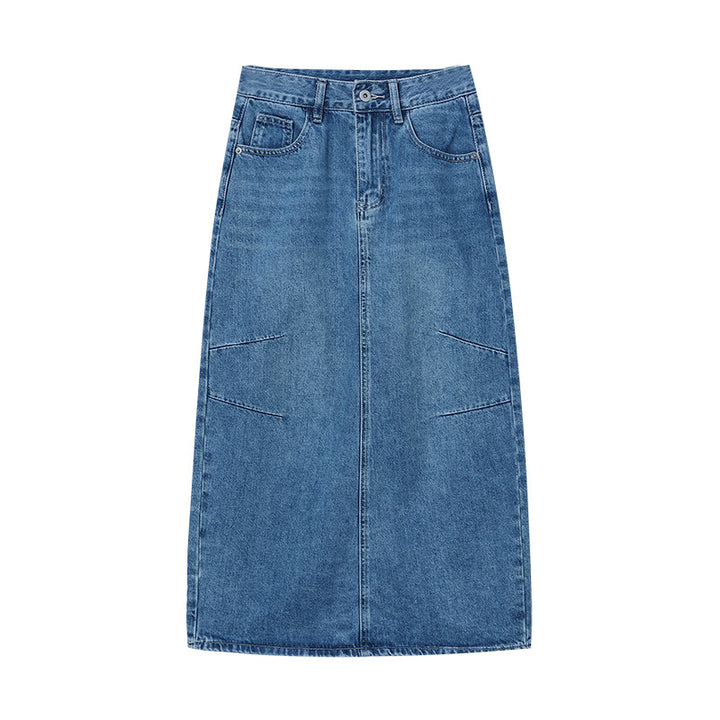 Damernas Lång Denimkjol med Modiska Fickor Mirla-Eva Jonsson