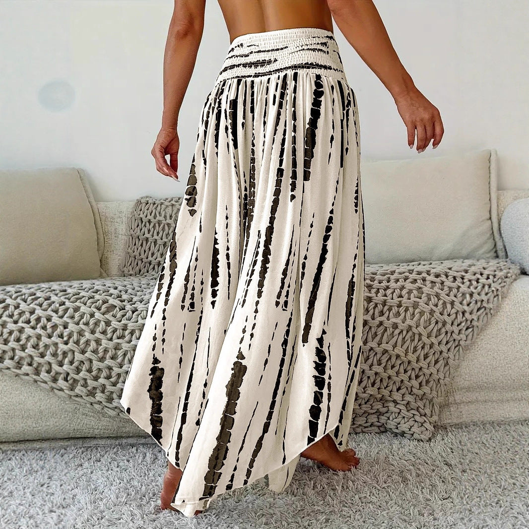 Damernas Lång, luftig kjol med innovativt randmönster Eva Jonsson-Eva Jonsson