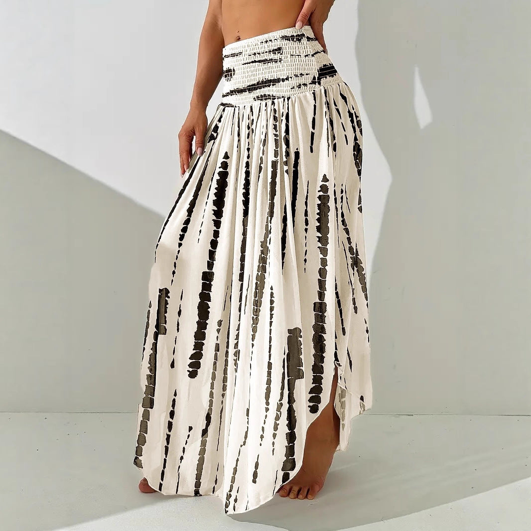 Damernas Lång, luftig kjol med innovativt randmönster Eva Jonsson-Eva Jonsson