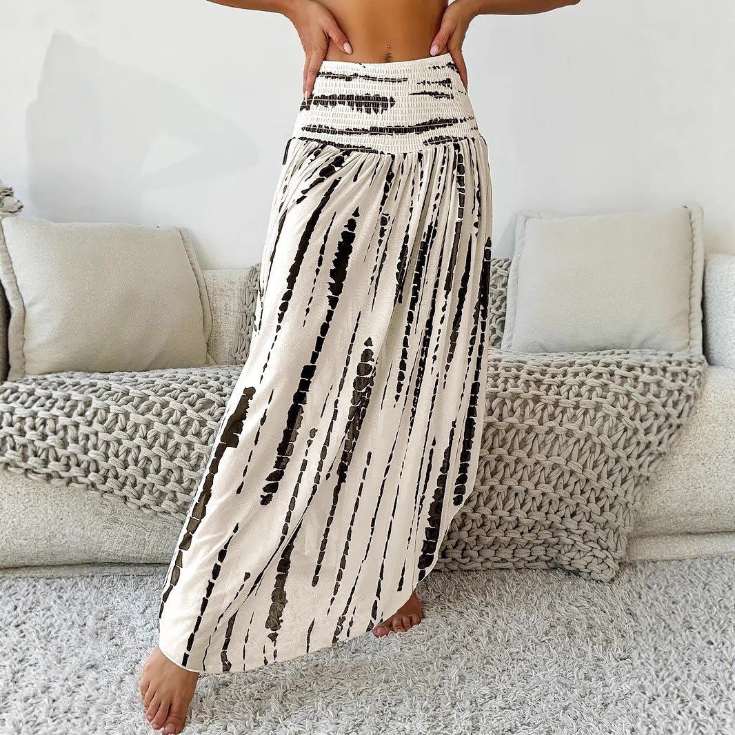 Damernas Lång, luftig kjol med innovativt randmönster Eva Jonsson-Eva Jonsson