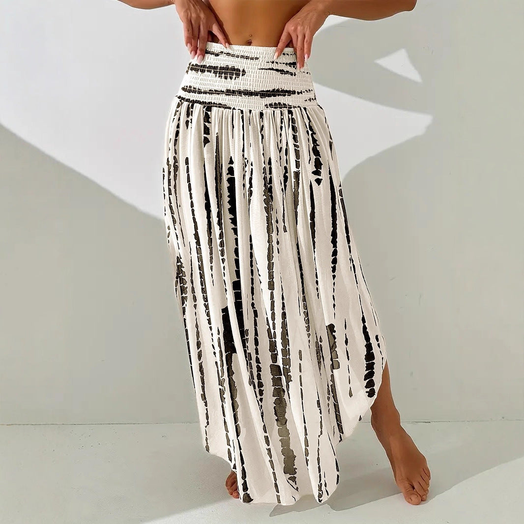 Damernas Lång, luftig kjol med innovativt randmönster Eva Jonsson-Eva Jonsson