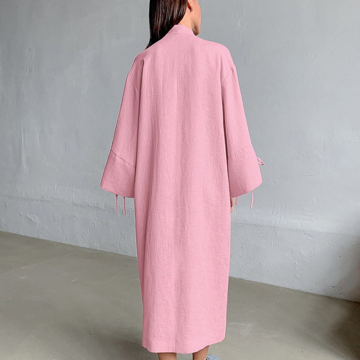 Damernas Långärmad Kimono-Robe med sidoband Eva Jonsson-Eva Jonsson