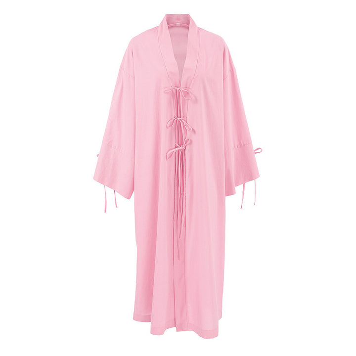 Damernas Långärmad Kimono-Robe med sidoband Eva Jonsson-Eva Jonsson