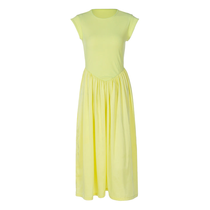 Damernas Långt figursmickrande sommarklänning med längs söm och elegant midja Eva Jonsson-Eva Jonsson