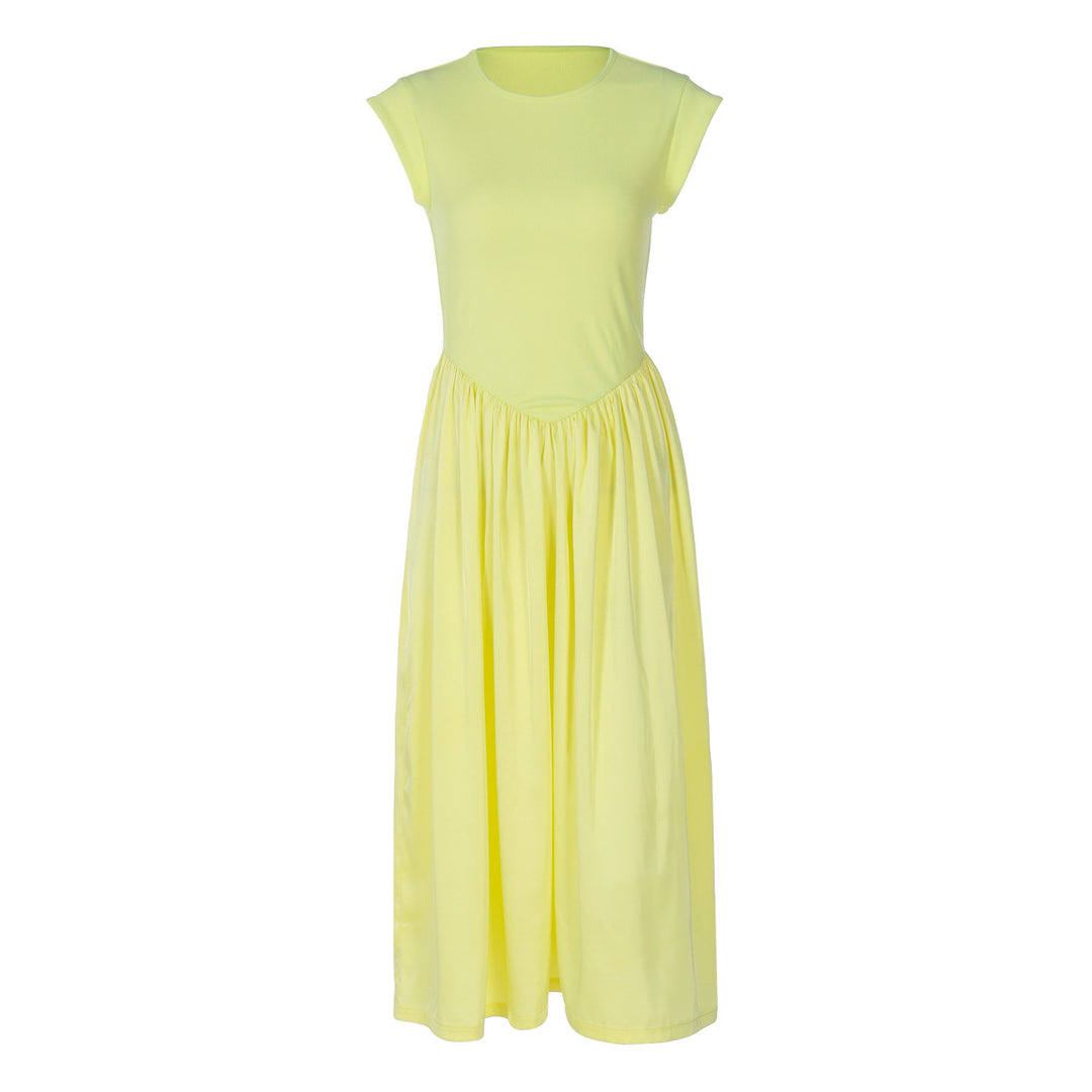 Damernas Långt figursmickrande sommarklänning med längs söm och elegant midja Eva Jonsson-Eva Jonsson