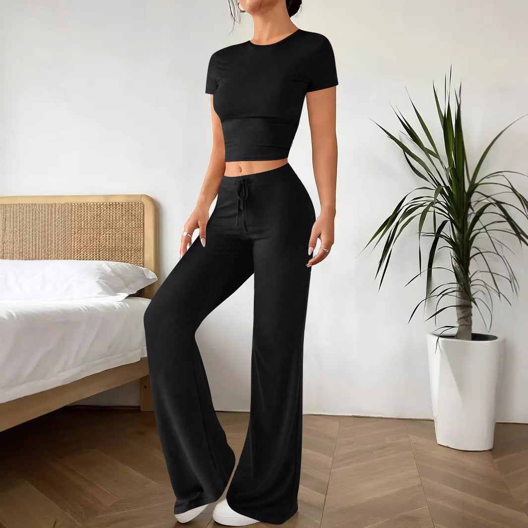 Damernas Lässigt Lounge-set med Crop-topp och löst snitt Mirla-Eva Jonsson