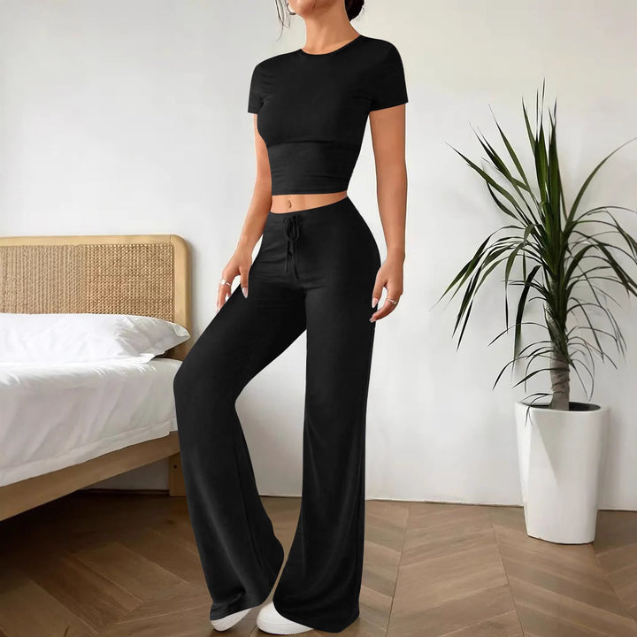 Damernas Lässigt Lounge-set med Crop-topp och löst snitt Mirla-Eva Jonsson