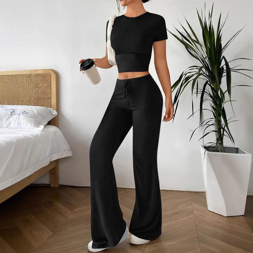 Damernas Lässigt Lounge-set med Crop-topp och löst snitt Mirla-Eva Jonsson