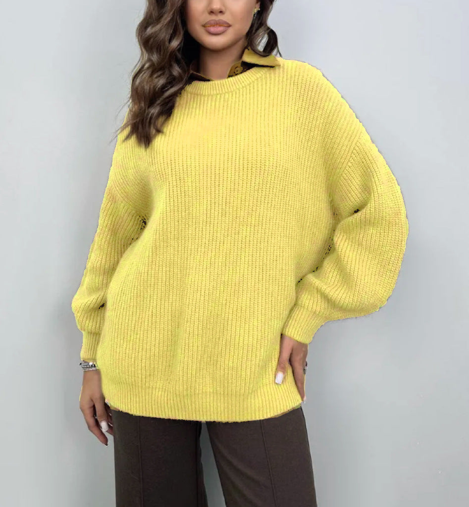 Damernas Lätt Stickad Topp Eva Jonsson-Eva Jonsson