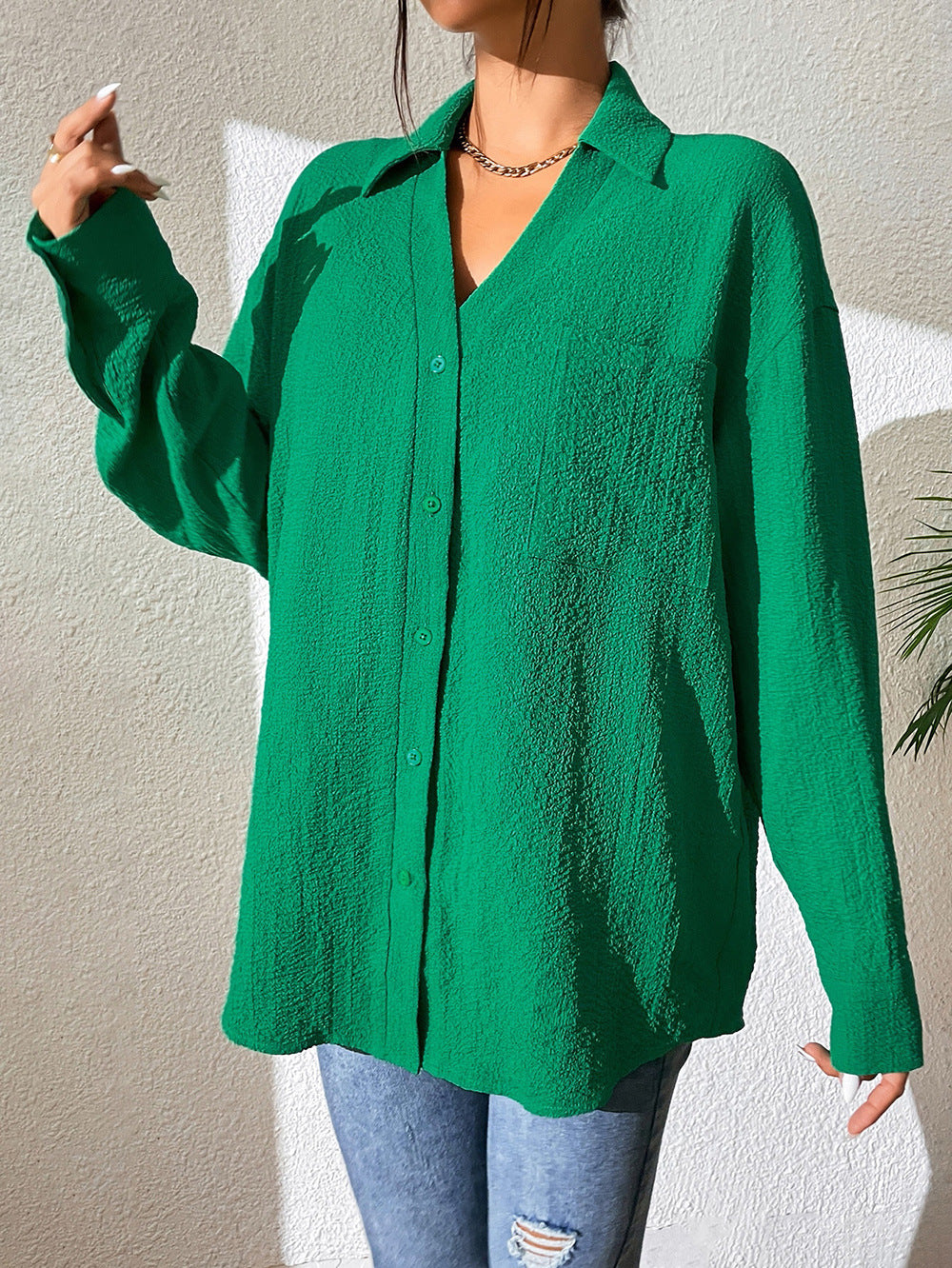 Damernas Lätt fritidsskjorta med strukturerad tyg Eva Jonsson-Eva Jonsson