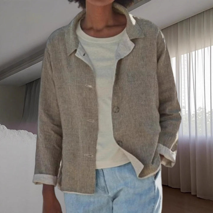 Damernas Lätt överblåsjacka med strukturerat vävmönster Eva Jonsson-Eva Jonsson