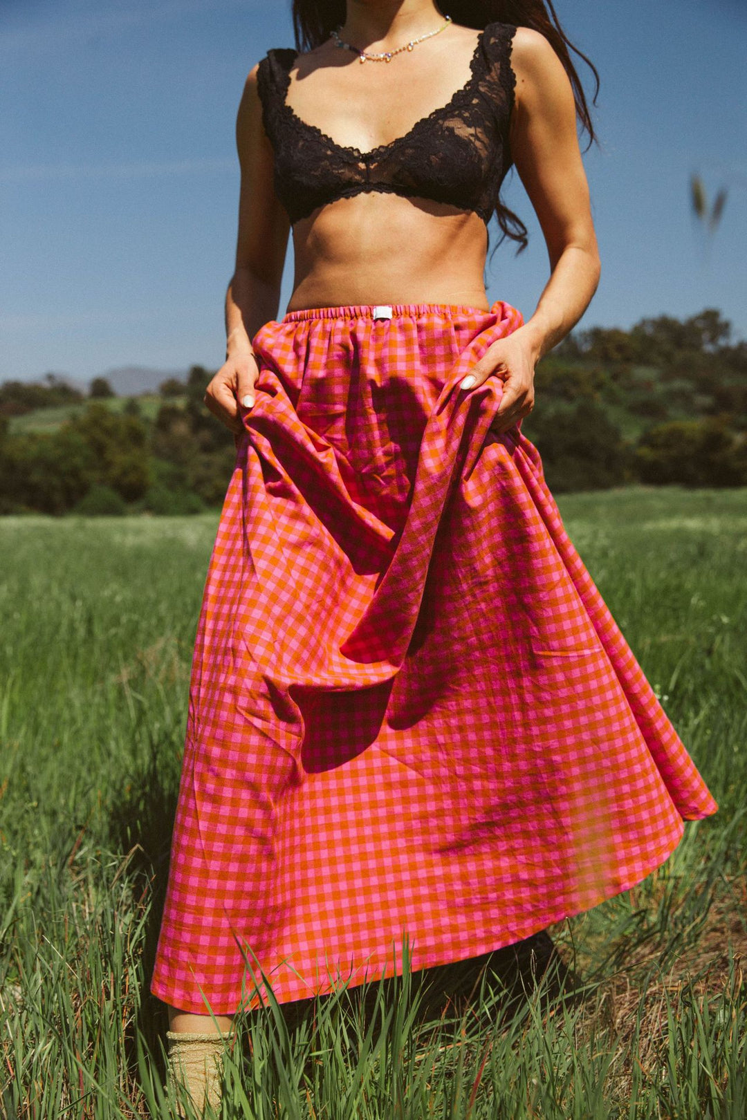 Damernas Lätt skurna Maxikjol med praktiska fickor Eva Jonsson-Eva Jonsson