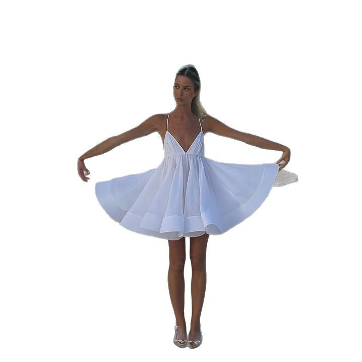 Damernas Lätt sommardress med justerbara spaghetti-band och svängande kjol Eva Jonsson-Eva Jonsson